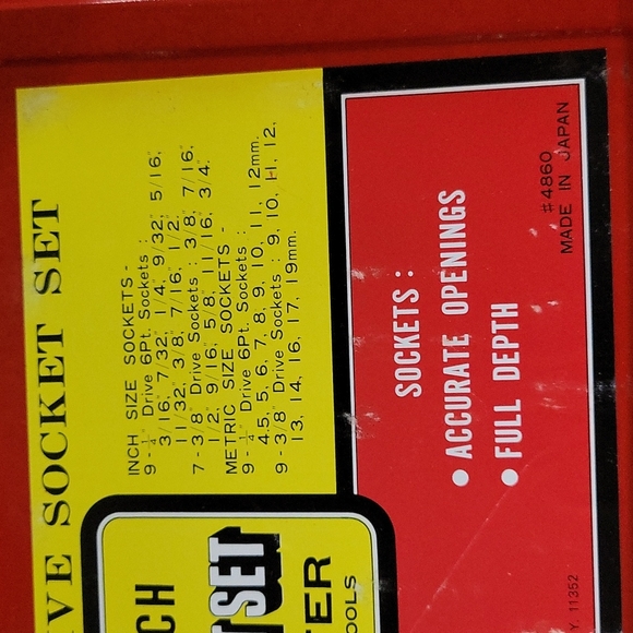 Vintage Oxwall Powermaster 40pc Metric-Inch socket set Japan - Picture 7 of 10